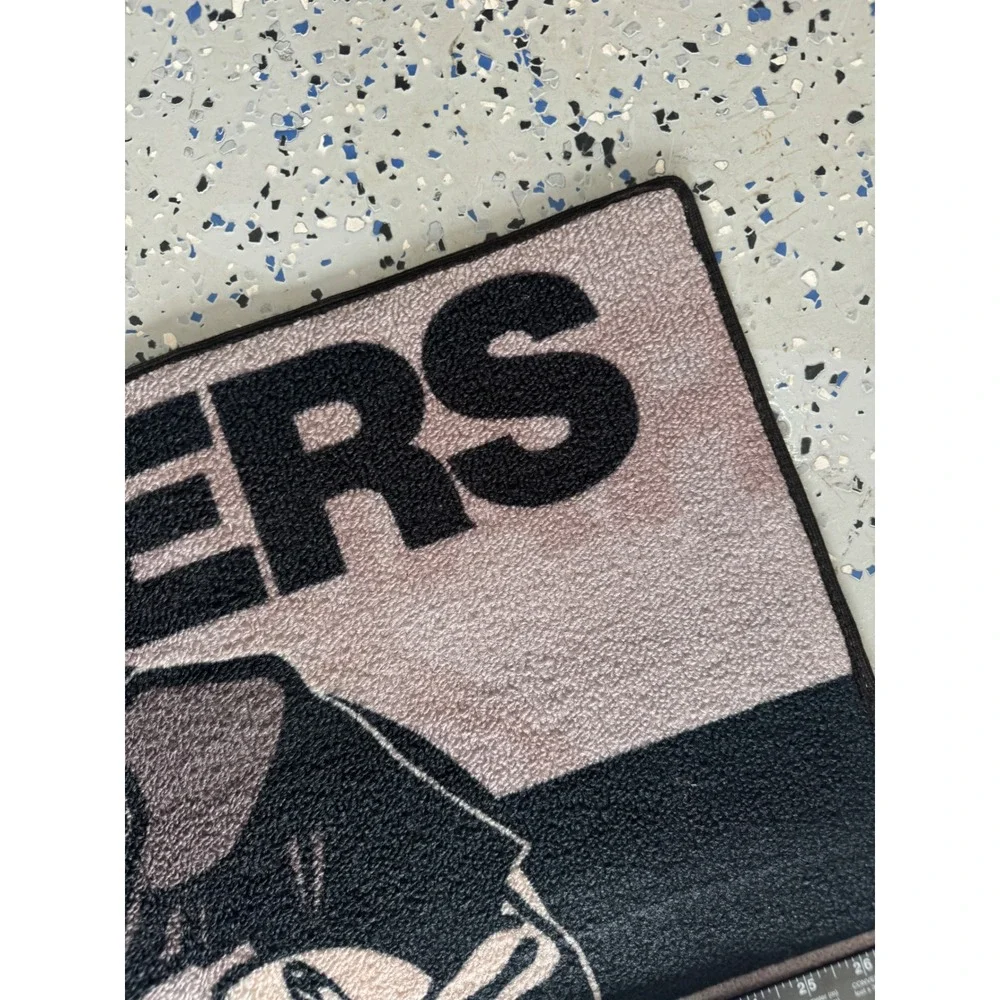 Las Vegas Raiders Football Player Area Rug Mat NFL Fan Gear Home Decor VTG Stain